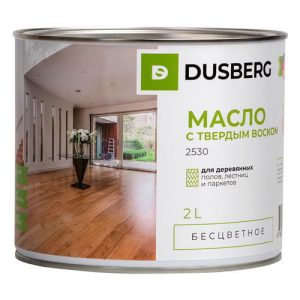 Масло для дерева DUSBERG с твердым воском 2л бесцветное