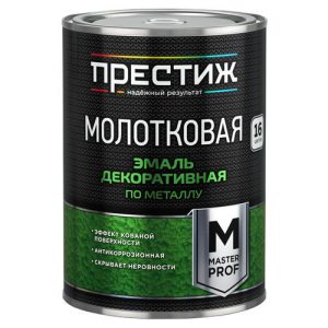 Эмаль алкидная ПРЕСТИЖ молотковая 0,4л золотистая