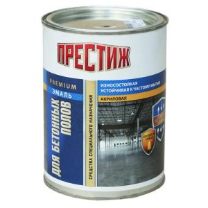 Эмаль акриловая Престиж для бетонных полов 1кг коричневая