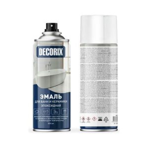 Эмаль аэрозольная для ванн и керамики белый 520 мл/DECORIX
