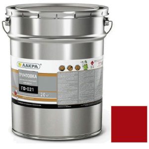 Грунт быстросохнущий Лакра ГФ-021 красно-коричневая 15 кг