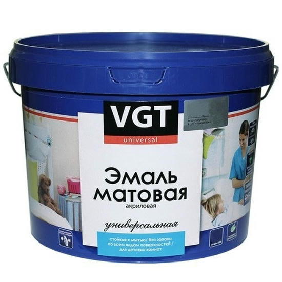 Эмаль универсальная VGT ВД-АК-1179 матовая База С 2,5 кг
