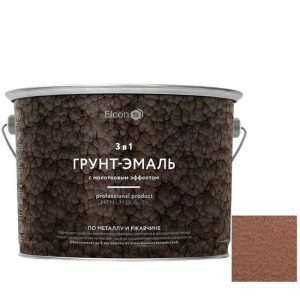 Грунт-эмаль Elcon Smith 3 в 1 с молотковым эффектом медь 2 кг