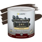 Грунт-эмаль Лакра 3 в 1 по ржавчине RAL 8017 шоколадно-коричневая 1,7 кг