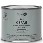 Грунт-эмаль по ржавчине Elcon 3 в 1 матовая Ral 7040 серая 0,4 кг