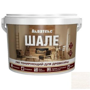 Лак акриловый для древесины Акватекс Шале белый 0,9 кг