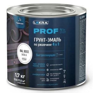 Грунт-эмаль по ржавчине 4 в 1 Лакра Prof it База А 1,7 кг