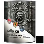 Грунт-эмаль алкидно-уретановая Mokke 00990 3 в 1 черная 1,9 кг