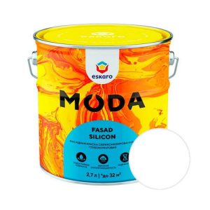Краска ESKARO Moda Fasad Silicon Белый 2,7 л