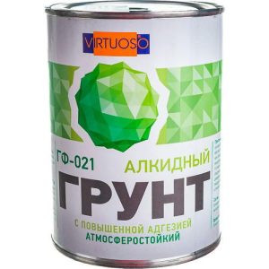 Грунтовка по металлу ГФ-021 Virtuoso, серая, 0,9 кг