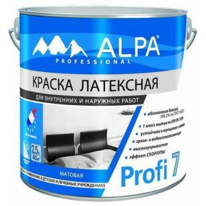 Краска латексная ALPA Profi 7 матовая белая (2,5л)
