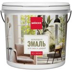Эмаль акриловая для окон и дверей Mokke 12413 полуглянцевая белая 2 кг
