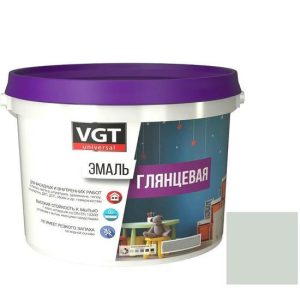 Эмаль универсальная VGT глянцевая Ral 7035 дымчато-серая 2,5 кг