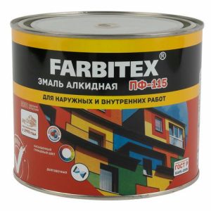 Эмаль ПФ-115 FARBITEX шоколадный 1,8 кг
