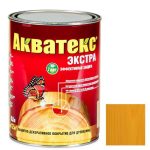 Покрытие алкидное защитно-декоративное для древесины Акватекс Экстра полуглянцевое Калужница 0,8 л