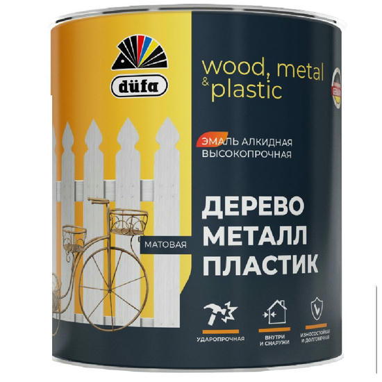 Эмаль универсальная алкидная Dufa матовая белая 2 л