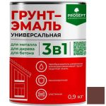 Грунт-эмаль универсальная 3 в 1 Prosept 096-09 коричневая 0,9 кг