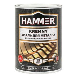Эмаль термостойкая HAMMER Kremny для металла 0,8кг черная RAL9011