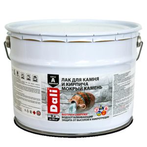 Лак акриловый Dali Мокрый камень 9 л