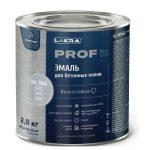 Эмаль для бетонных полов быстросохнущая Лакра Prof it RAL 7040 серое окно 2,8 кг
