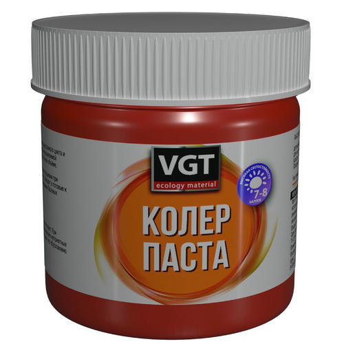 Паста колеровочная высококонцентрированная VGT ярко-красная 0,1 кг
