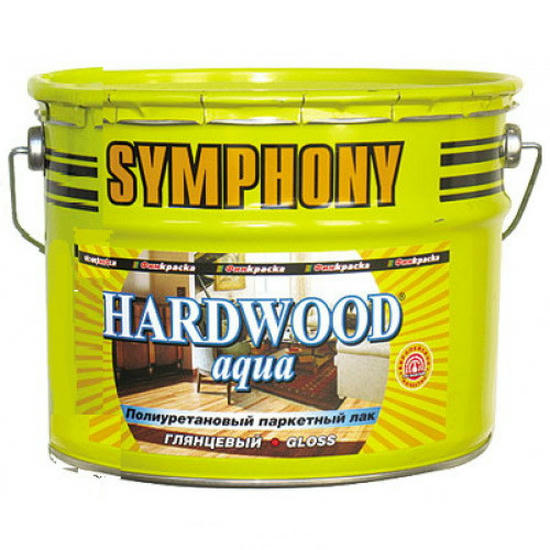 Лак паркетный Symphony Hardwood Aqua 9 л