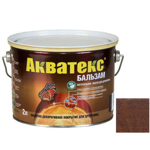 Бальзам масло для древесины Акватекс Махагон 2 л