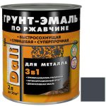 Грунт-эмаль по ржавчине Dali 3 в 1 гладкая RAL 7024 серый графит 2 л