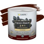 Грунт-эмаль Лакра 3 в 1 по ржавчине красно-коричневая 1,7 кг