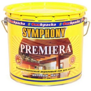 Лак мебельный Symphony Premiera матовый база EP 1/0,9 л