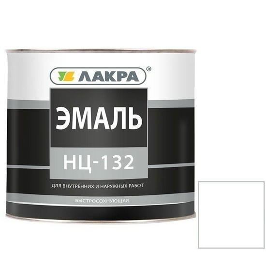 Эмаль Лакра НЦ-132 глянцевая белая 1,7 кг