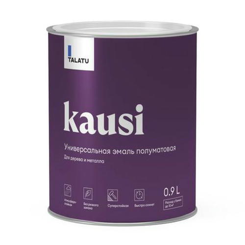 Эмаль универсальная TALATU Kausi база С прозрачная 0,9л полуматовая