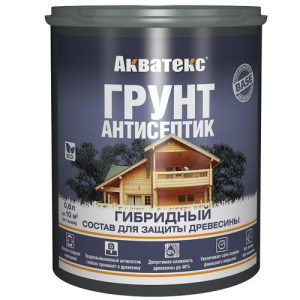Грунт-антисептик гибридный для древесины Акватекс бесцветный 0,75 л