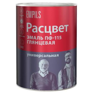 Эмаль универсальная ПФ-115 Расцвет, глянцевая, ярко-зеленая, 0,9 кг