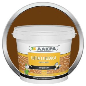 Шпатлевка акриловая по дереву Лакра Орех 1,5 кг