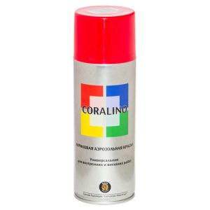 Краска аэрозольная CORALINO RAL 3020 светофорно-красный 520мл