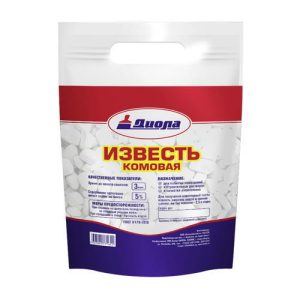 Известь комовая отборная 3 кг Пакет/Диола
