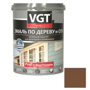 Эмаль по дереву VGT Профи шоколадная 2,5 кг