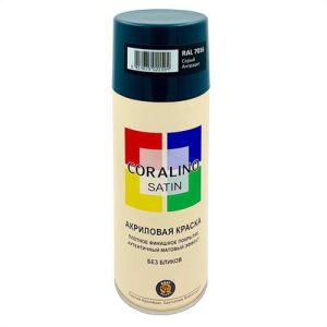 Краска аэрозольная CORALINO Satin RAL 7016 серый антрацит 520мл