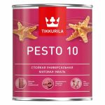 Эмаль универсальная стойкая Tikkurila PESTO 10 матовая База С (0,9л)
