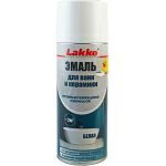 Эмаль для ванн и керамики Lakko полуматовая белая (520мл) аэрозоль