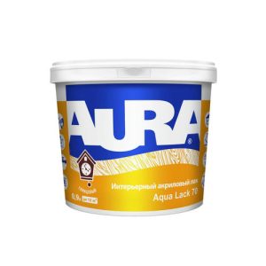 Лак акриловый интерьерный глянцевый AURA Aqua Lack 70 0,9л