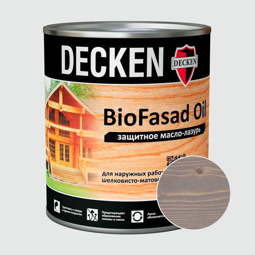 Масло-лазурь DECKEN Bio Fasad Oil Spice Базальт 0,75 л
