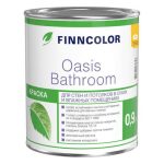 Краска акриловая FINNCOLOR Oasis Bathroom для стен и потолков база С 0,9л бесцветная
