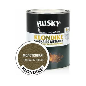 Эмаль с молотковым эффектом бронза HUSKY-KLONDIKE 0.9л