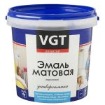 Эмаль универсальная VGT ВД-АК-1179 матовая База А супербелая 1,5 кг