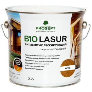 Антисептик лессирующий защитно-декоративный Prosept Bio Lasur 037-2 Орех 2,7 л