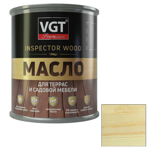 Масло для террас и садовой мебели VGT бесцветный 0,75 кг