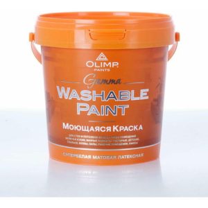 Краска моющаяся OLIMP Gamma матовая белая (0,9л)