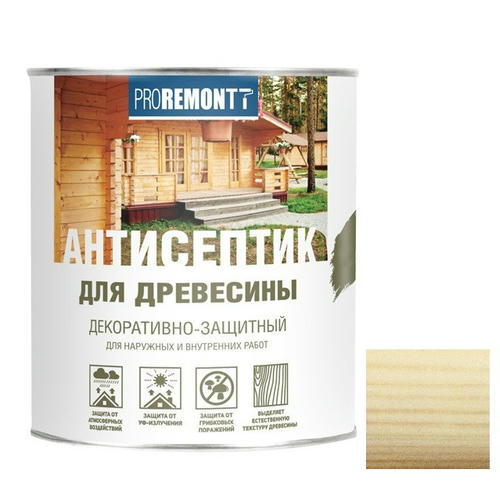 Антисептик для древесины Proremontt бесцветный 0,8 л